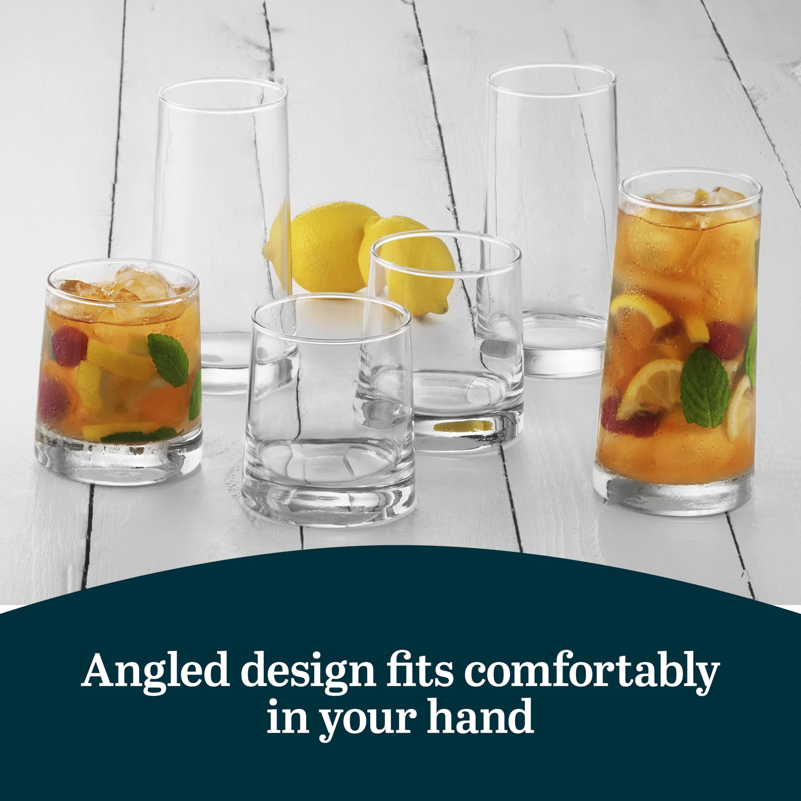 Libbey Cabos 16-Piece Tumbler and Rocks Glass Set