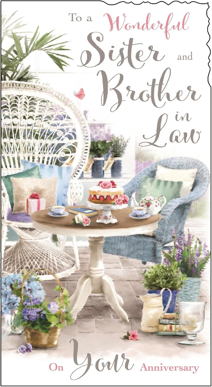 Greetings Card (JJ4566), Anniversary, Sister & Brother In Law, From The Velvet Moments Range
