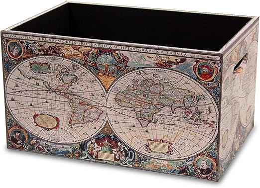 MIMBRE NATURAL Caja Madera Mundo (36x24x20): Amazon.es: Hogar