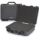 NANUK 910 Hard Case with Customizable Cubed Foam, IP67 Waterproof, Dustproof and Impact Resistant, 14.3” x 11.1” x 4.7”, Rugged Construction for Ultimate Protection, Made in Canada – Graphite