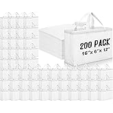 Windyun Reusable Grocery Bags Large Non Woven Shopping Bags with Handles Foldable Portable Tote, 16x6x12 Inch