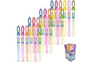 Maxx Bubbles 24 Pack 14.6" Big Bubble Wands for Summer Toy, Outdoor/Indoor Activity Use, Party Favor Supplies for Kids, 2 Dozen