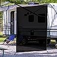 PAULINN RV Awning Side Sunshade Screen 9' X 7', Black Mesh Screen for UV Blocker and Privacy, Complete Camper Awning Side Shade Screen Kit for Motorhome Camping Trailer Canopy