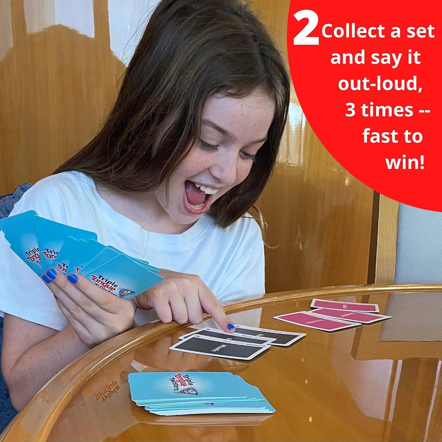Really?! Fun Family Games Go Fish With A Twist, Triple Tongue Twisters Card Game, Party Speech - Image 5