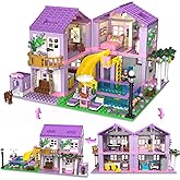 Purple Girls Summer Villa Friends Building Set Compatible with Lego 3 in 1 Friends Construction Educational Toy for Kids Age 8-12 and Up 1081 PCS