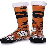 SDBING Mens Slipper Socks with Grippers Winter Warm Cozy Thick Fuzzy Indoor Fluffy Home Socks