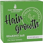 Hair Growth Shampoo Bar with Biotin. Eco-Friendly, No Harsh Chemicals, Color Safe, pH Balanced. Solid Shampoo Bar Equal to 3 Liquid Bottles. Zero Plastic, USA Made, Strengthening & Dry Hair Relief