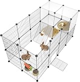 HOMIDEC Rabbit Run Double Puppy Pen 29 Panels DIY Encrypted Wire Mesh