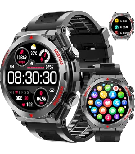 Amazon.com: Jdcrsj Military Smart Watch, 1.52-Inch