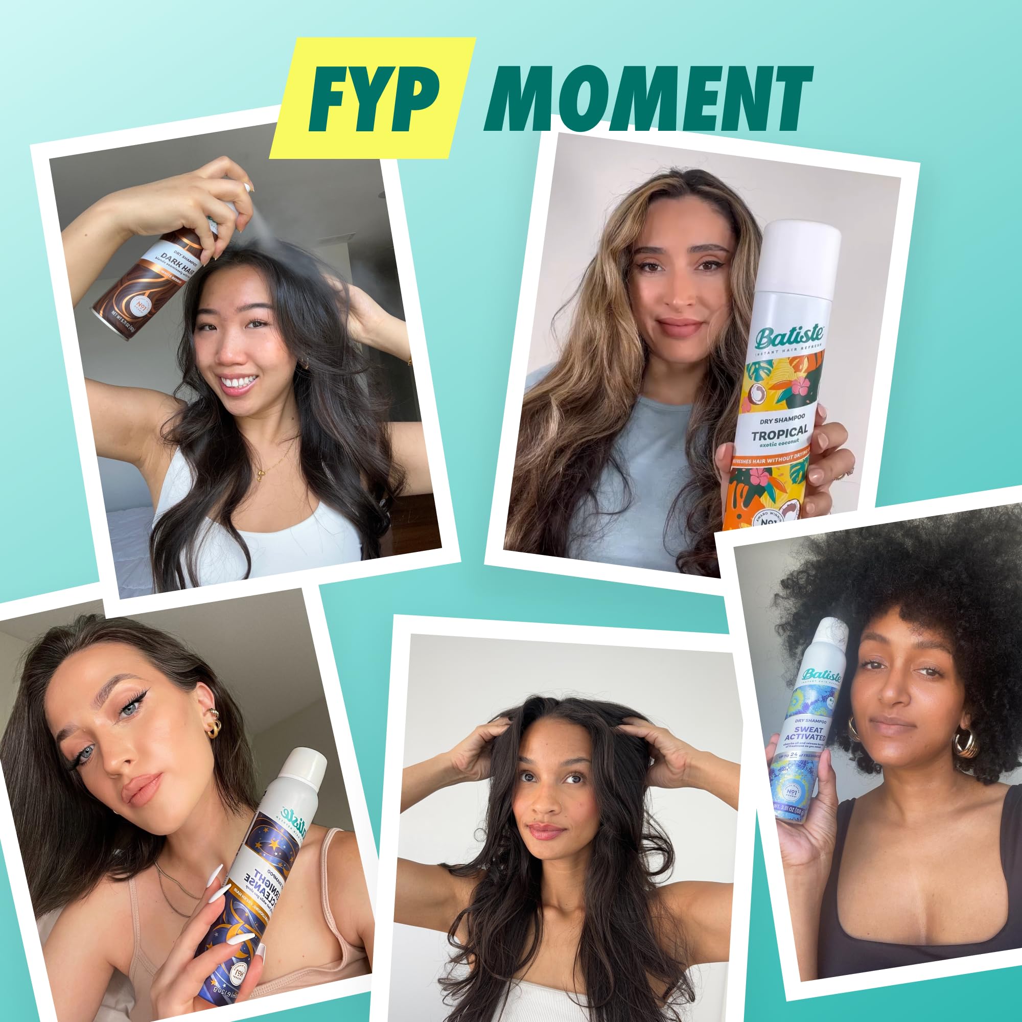 Batiste Dry Shampoo, Original Fragrance Classic Clean, Refresh Hair and Absorb Oil Between Washes, Waterless Shampoo for Added Hair Texture and Body, 5.71 oz