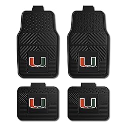 Fanmats University of Miami Hurricanes Set of 4 Car