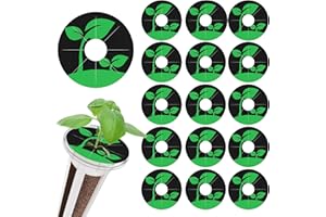 Oliz 105PCS Seed Pod Label Stickers, Hydroponic Growing System Grow Baskets Round Peel Labels for Plant Seedlings Growth Recording