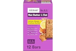 RXBAR Nut Butter and Oat Protein Bars, Protein Snacks, Snack Bars, Lemon Honey Cashew Butter, 23.2oz Box (12 Count)