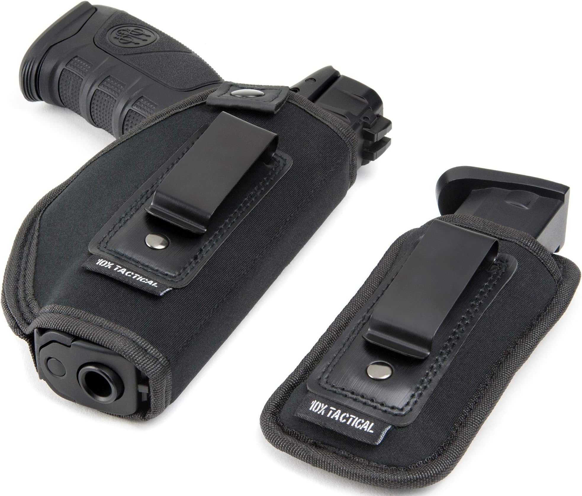 Ultimate Concealed Carry IWB Gun Holsters w/ Mag Holster | Men & Women | |Inside Waist Belt Holster | Fits Most Pistols Glock 17 19 - 26 S&W M P Shield 9mm, XDS, 1911 & More | Appendix, Shoulder, Hip