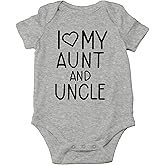 CBTwear I Love My Aunt and Uncle Baby Bodysuit - Cute Unisex Newborn Clothing Funny Infant Unisex Outfit