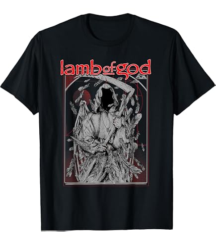 Amazon.com: LAMB OF GOD Band Crow Skeleton Black T-Shirt 2XL