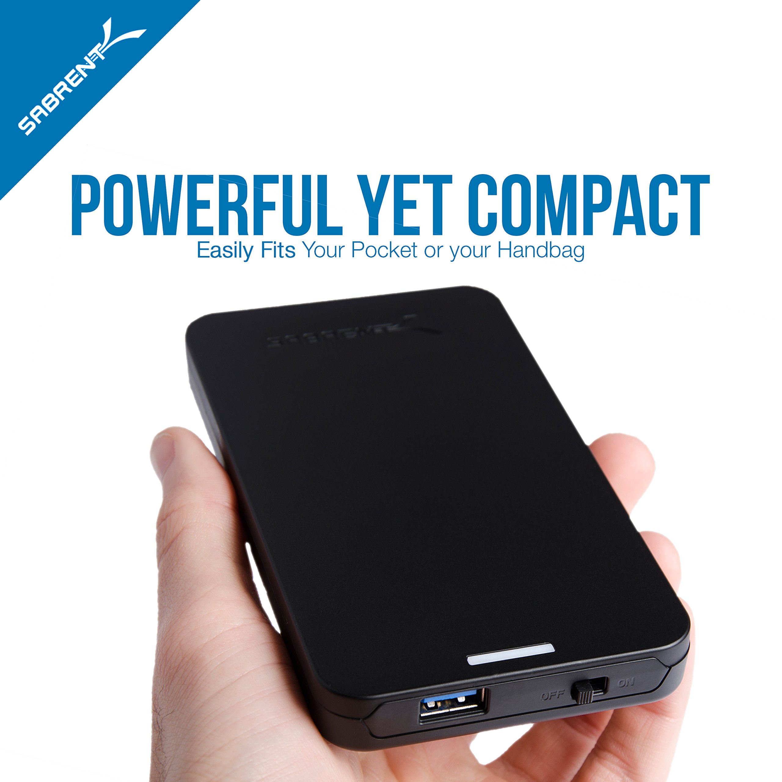 Sabrent 2.5-Inch SATA to USB 3.0 Tool-free External Hard Drive Enclosure [Optimized For SSD, Support UASP SATA III] Black (EC-UASP)