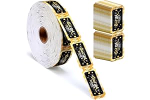 Pasimy 1000 Pcs Tickets Roll Single Carnival Raffle Tickets Black Golden Numbered Card Fundraiser Events Door Prizes Drinks Entry Class Reward Events for Graduation Party Supplies