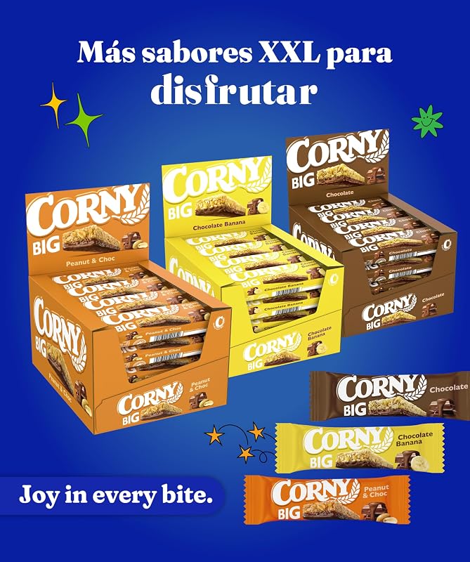 Big Barritas Sin Azúcares Añadidos Chocolate y Banana, 24x50 g