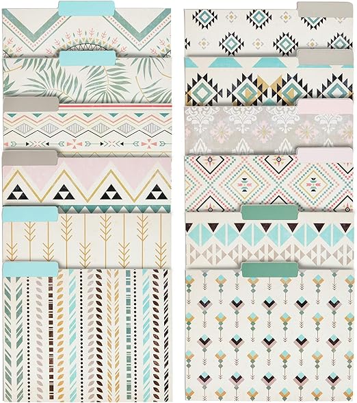 Decorative File Folders 12Count Colored File Folders