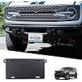 ROADER Front License Plate Frame Fit for Ford Bronco 2021 2022 2023, Ford Bronco Accessories, Premium Aluminum Alloy Front Bumper License Plate Mounting Bracket (Exclude Bronco Sport)