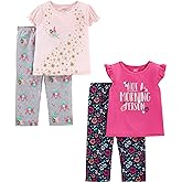 Simple Joys by Carter's girls 4-piece Polyester Pajama Set