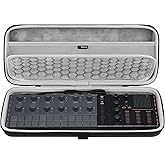 GEEKRIA Audio Interface Carrying Case, Compatible with Yamaha SEQTRAK/Mobile Music Ideastation, EVA Hard Shell Portable Travel Bag (Dark Gray)