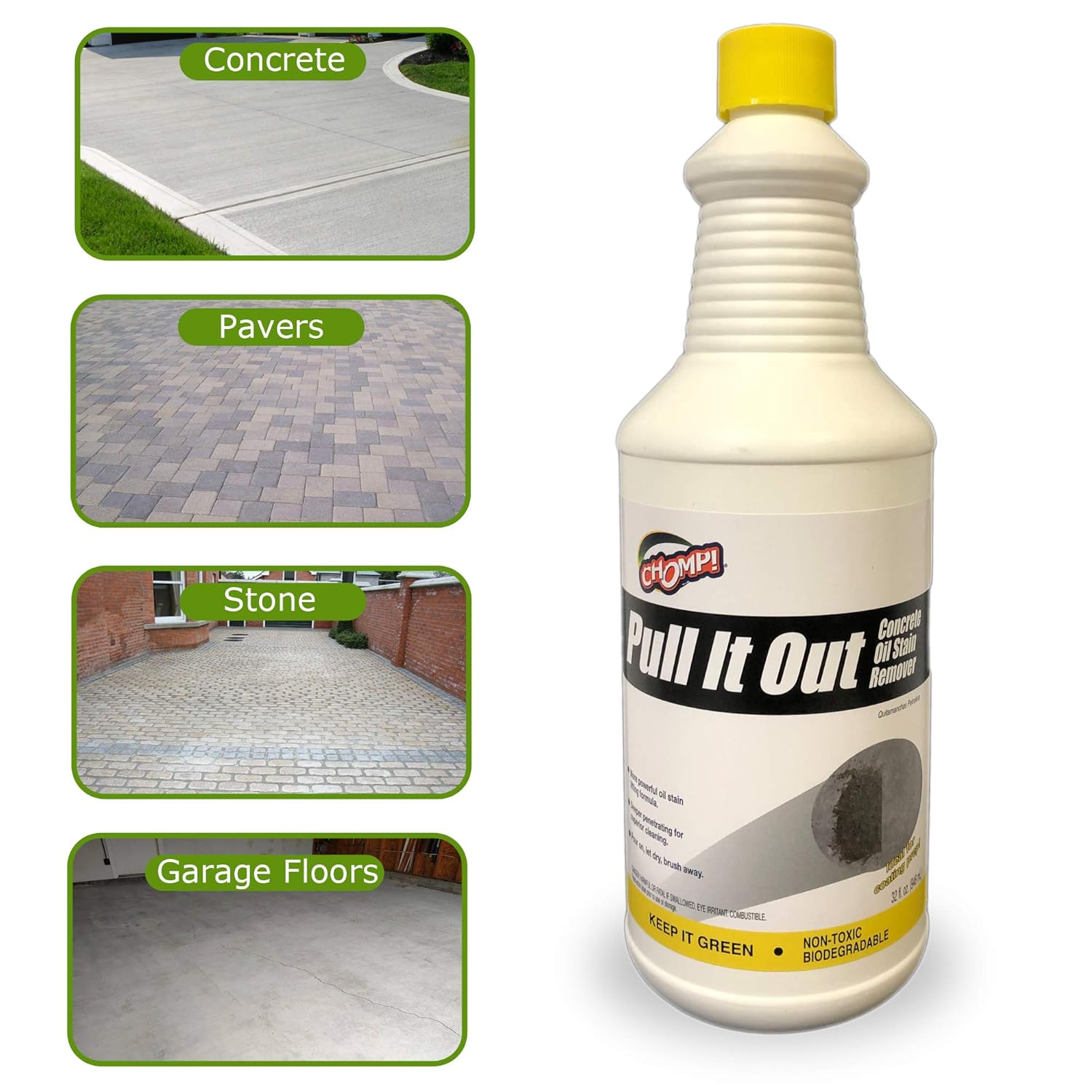 Chomp Pull It Out Oil/Stain Remover for Concrete, Grease, Garage
