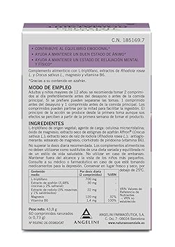 TRIPTOFANO TRI ANGELINI 60 COMPRIMIDOS: Amazon.es: Salud y cuidado personal
