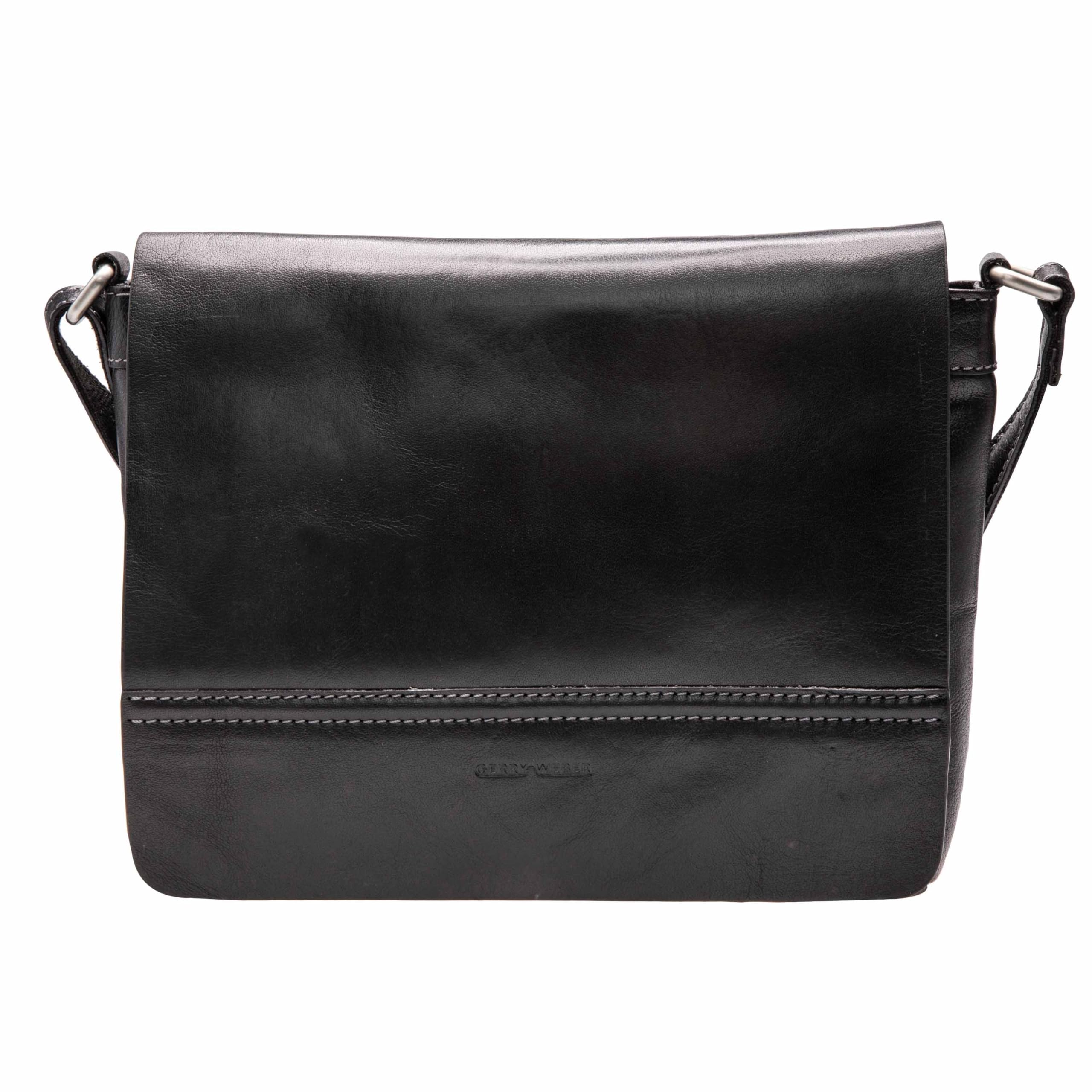 Gerry Weber Women's Lugano Flap Bag Shoulder, Black, 29x22x7 cm (B x H x T)
