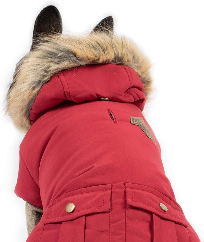 Beaver Canoe Woven Dog Parka Red (XSmall) Amazon.ca Pet Supplies