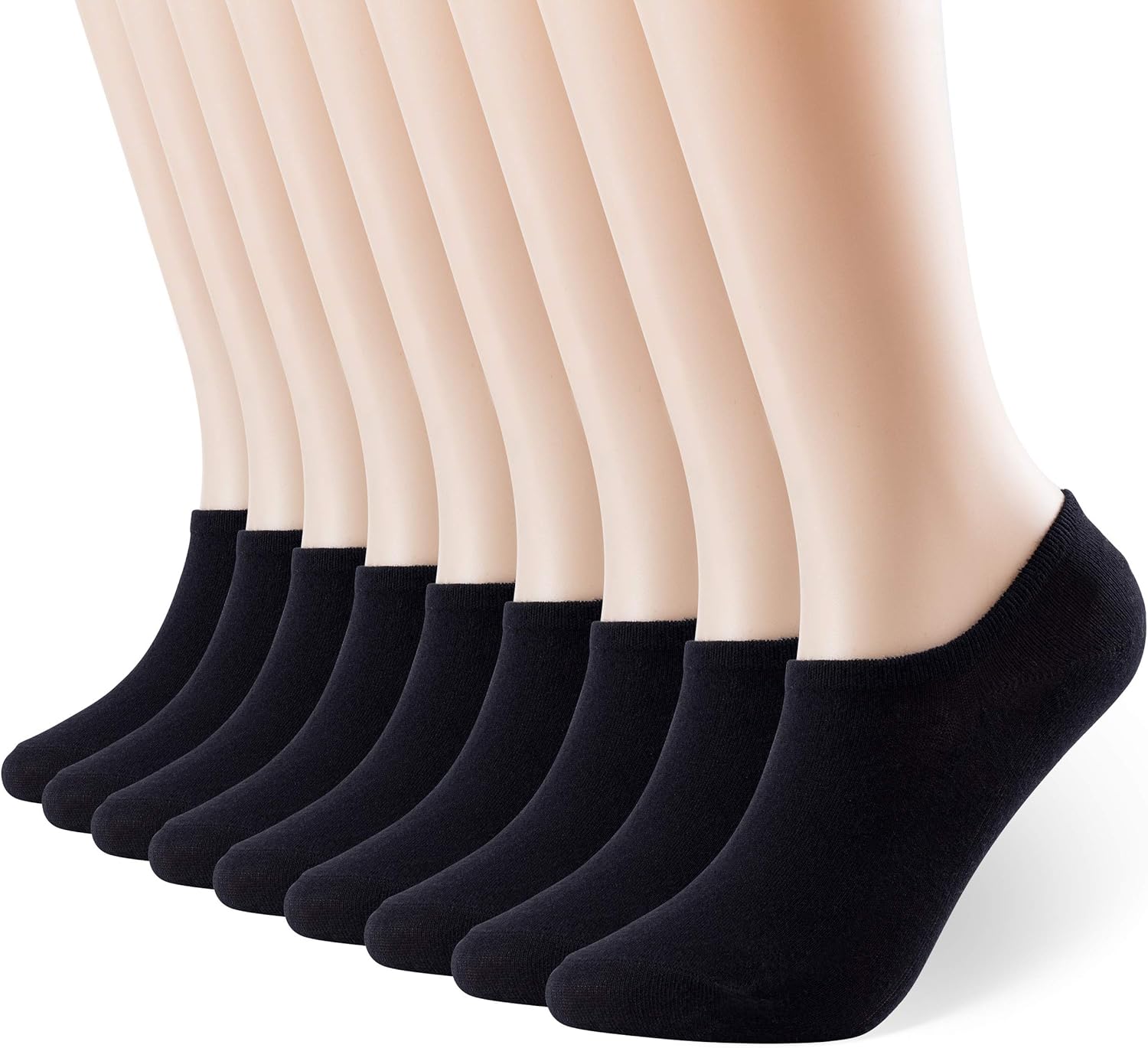 Womens Black Thin Cotton Socks High Ankle 6 Pack Amazon.co.uk Clothing
