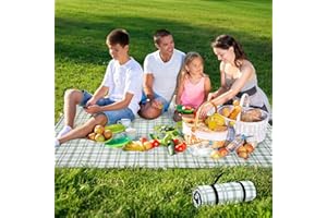 Outterra Picnic Blanket 80''x80'' Extra Large Outdoor Blanket, Waterproof, Sandproof, Machine Washable, Tear Resistant, Foldable Picnic Mat for Camping, Grass, Park, Travel, Beach – Green
