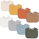 Gerber Unisex Baby Muslin 8 Pack Drooling Bibs