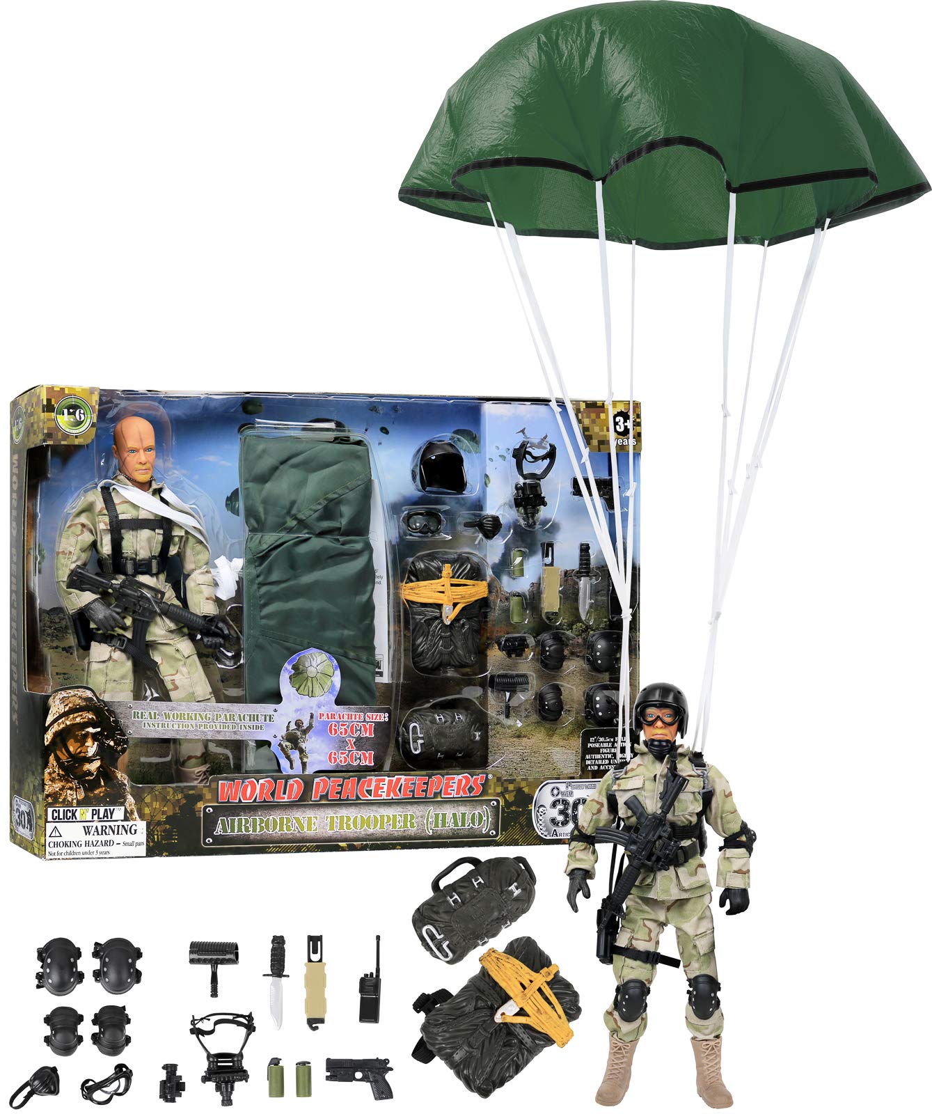 Click N Play Military Airborne Paratrooper 12 Action Figure Play Set Accessories Buy Online In Gambia At Gambia Desertcart Com Productid