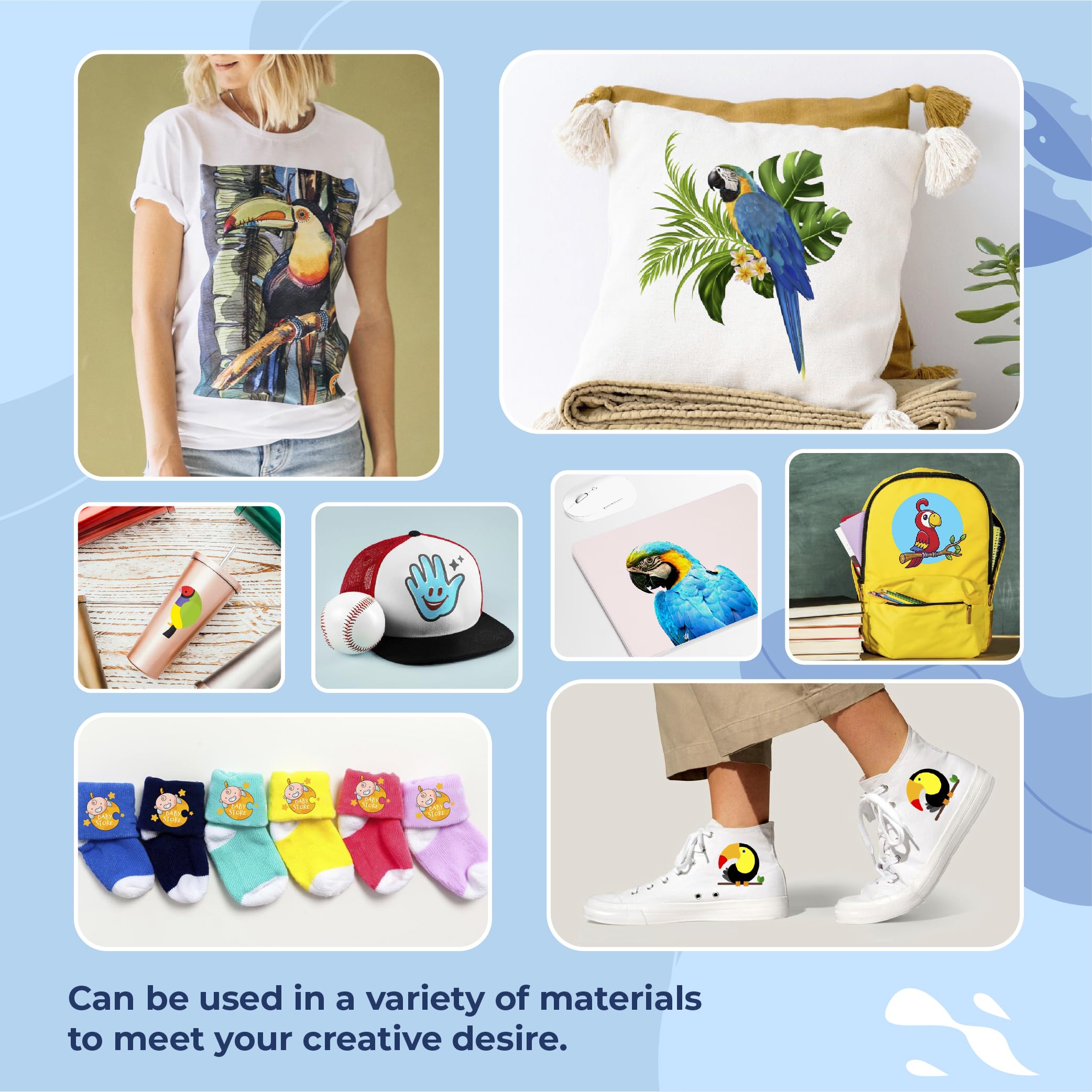 Enlite DTF Ink 250ML Combo Pack, Premium Pigment Ink for PET Film Heat Transfer Printing, Refill for DTF Printer with printhead DX5 DX7 5113 XP600 I3200 4720 TX800, 2W+1B+1C+1M+1Y