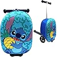Fast Forward Kid’s Licensed 18" Ride-On Suitcase Scooter - Lightweight Carry-On Luggage Scooter with LED Light Up Wheels