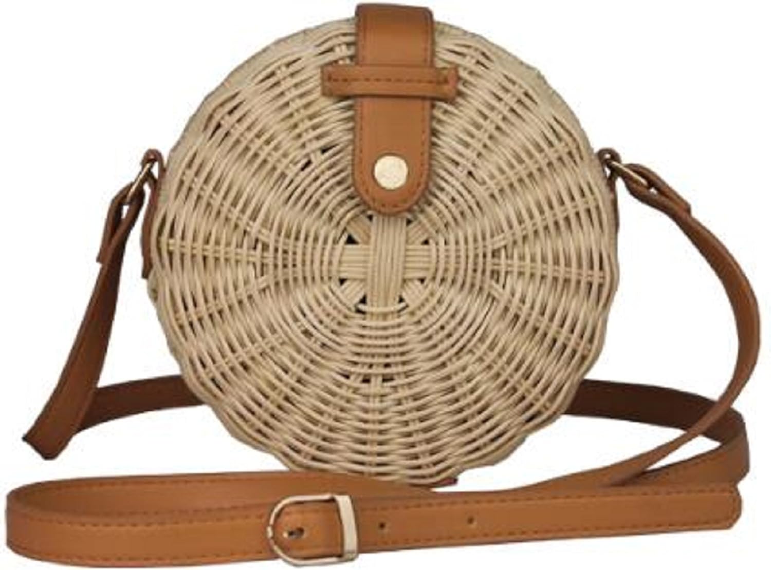 woven round crossbody bag