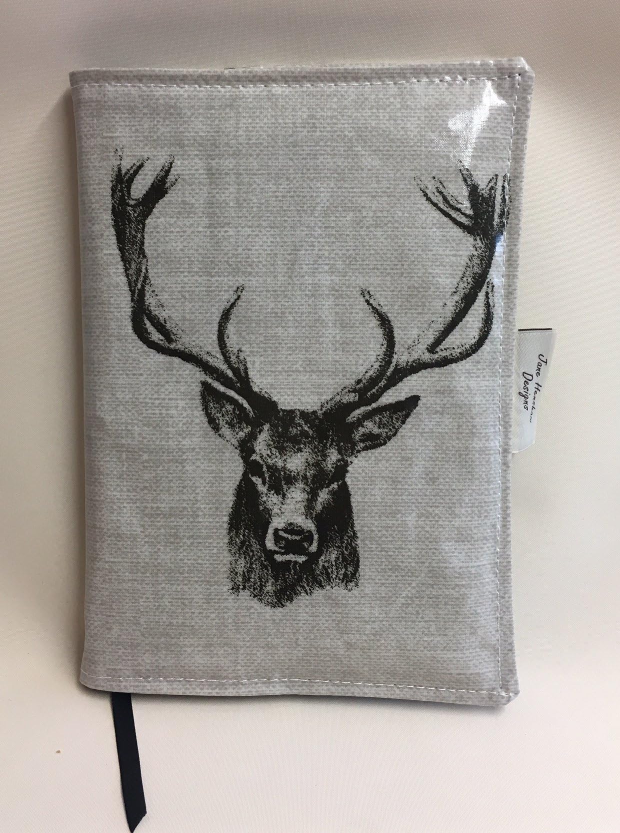 A5 Diary Cover, Journal Cover, Nurses Diary Cover, Page To View,stags head oilcloth
