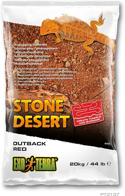 Exo Terra Outback Red Stone Desert Substrate 20 kg Mouldable Red Soil