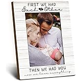Foyoulame Baby Picture Frame 4x6, Family Wooden Picture Frame, Families Frames, New Baby Gifts, Newborn Babies Gifts, First We Had Each Other Family Decorative Photo Frames for Table Desk Decor