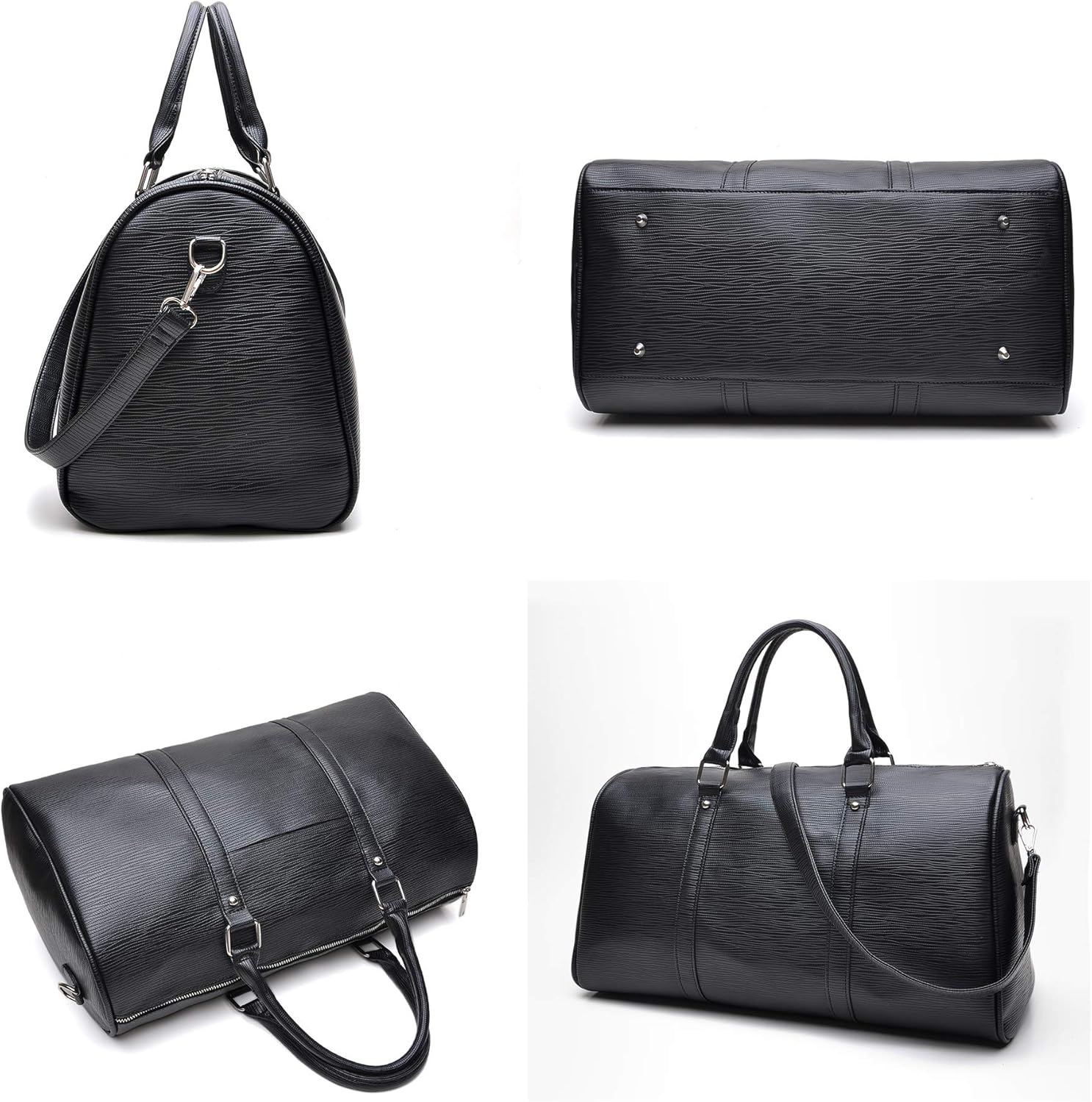 faux leather weekender