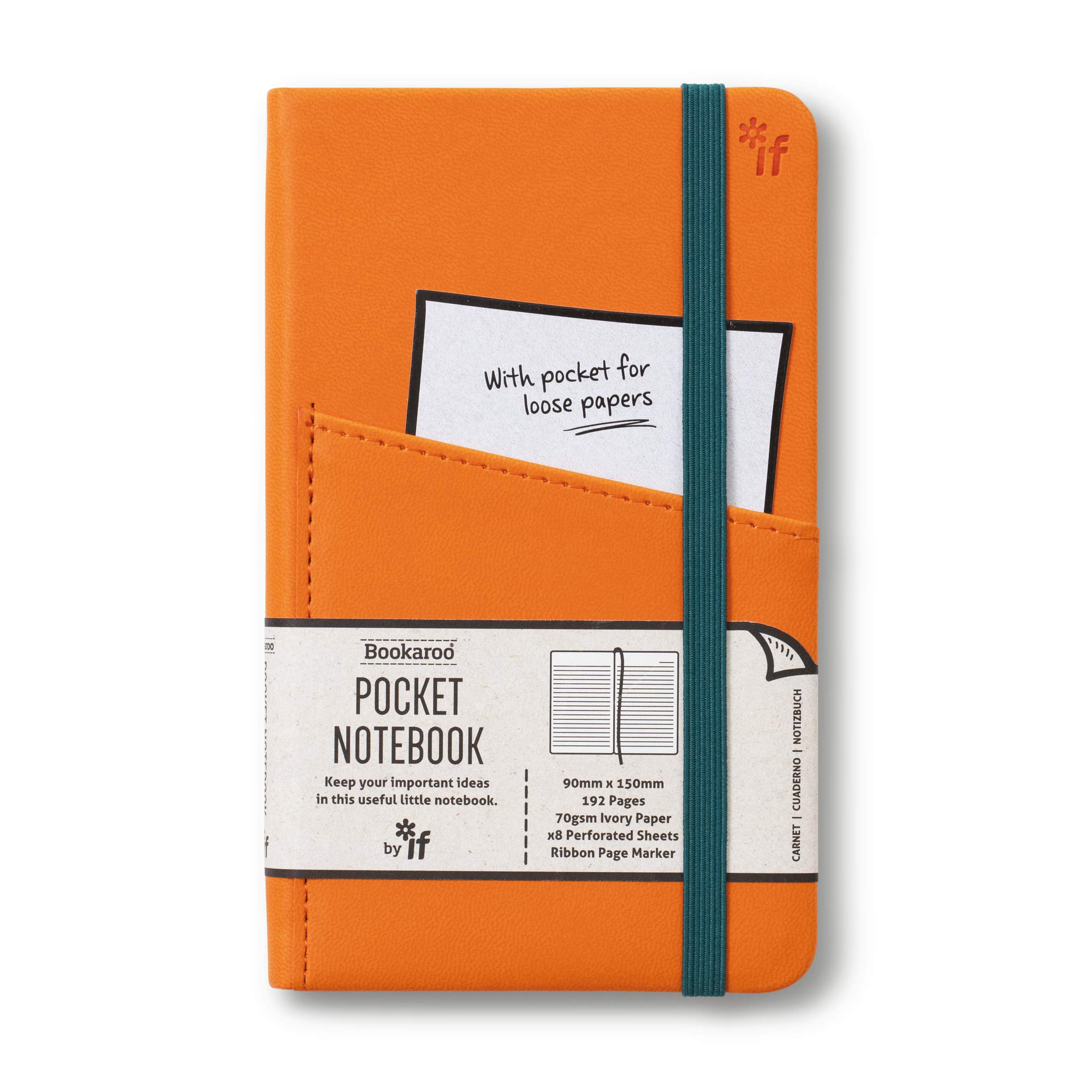 IF Bookaroo A6 'Pocket' Notebook - Orange