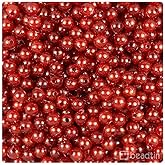 BeadTin Garnet Transparent 6mm Round Craft Beads (500pcs)