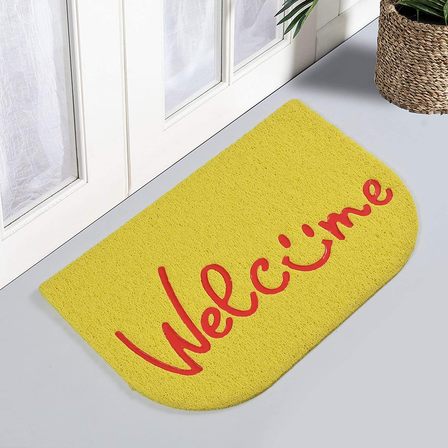 Buy Mann™ PVC Designer Door Mat for Home & Office Printed D Shape (16 X 24 Inches) 38*
