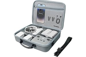 CYNOVA Carrying Case for DJI Flip, Portable Waterproof PU Storage Protective Bag with Shoulder Strap for DJI Flip Fly More Co