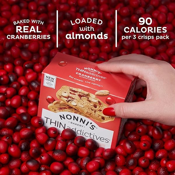 NONNI’S, CRANBERRY THIN ADDICTIVES, 4.4 OUNCE