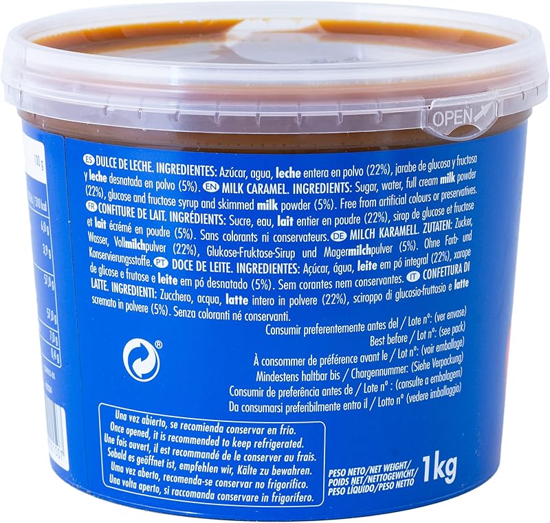 Classic Dulce de Leche Milchkaramellaufstrich, Keine Farb Oder Konservierungsstoffe, 1 kg