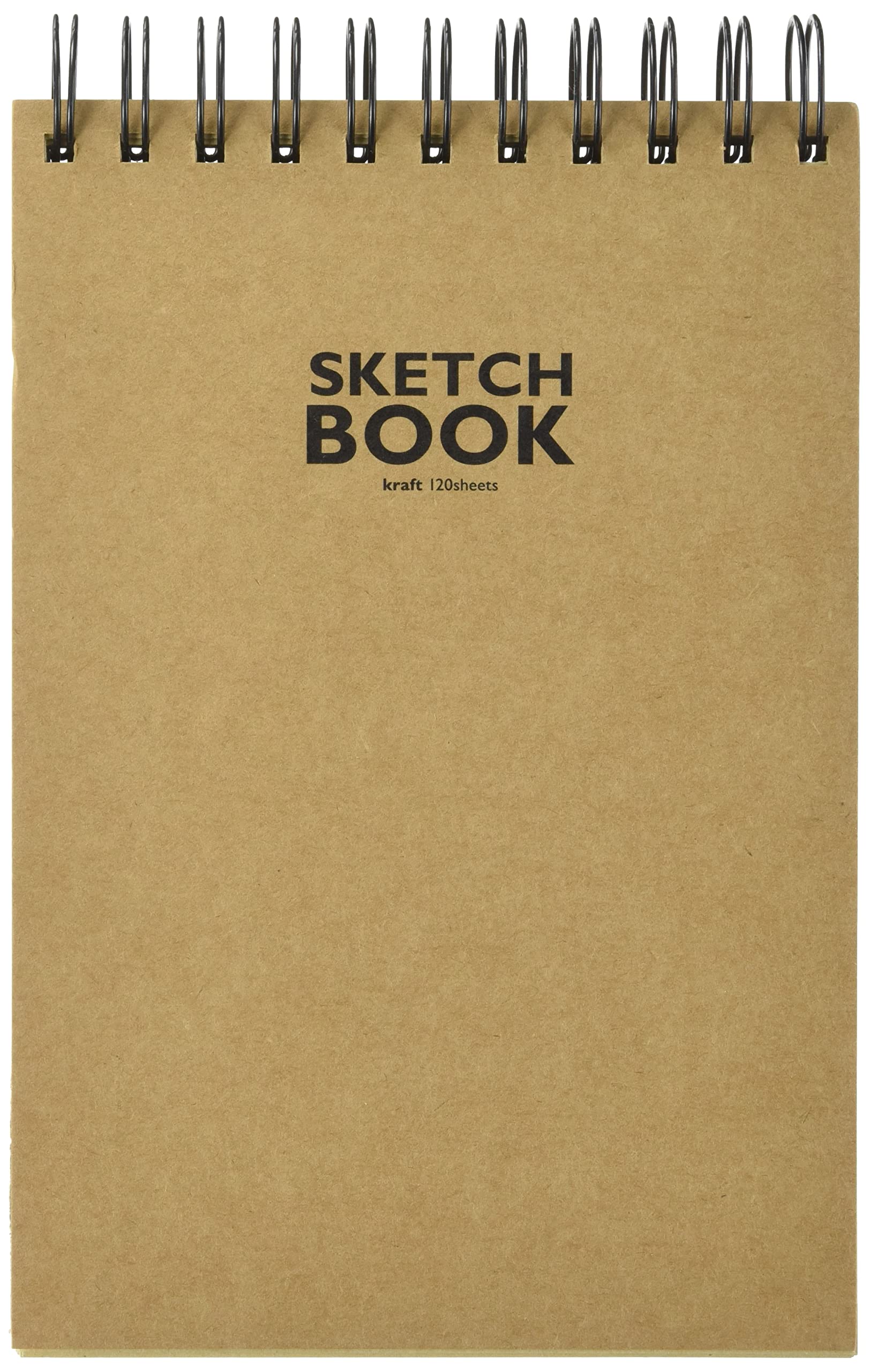 Sketchbook Honsell 33505 Sketchbook Kraft Spiral Bound Sketch Pad, DIN A5, 120 Sheets, 100 g/m², Robust, Recyclable Kraft Paper Made of Unbleached Natural Fibres