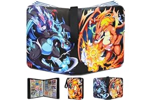 MXJIAELE Card Binder Cards Holder 9-Pocket, Trading Binders for Card Games Collection Case Book Fits 900 Cards With 50 Removable Sleeves Display Storage Carrying Case